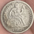 1882-P VG Silver Seated Liberty Dime,  Nice *Better Grade* Vintage Coin