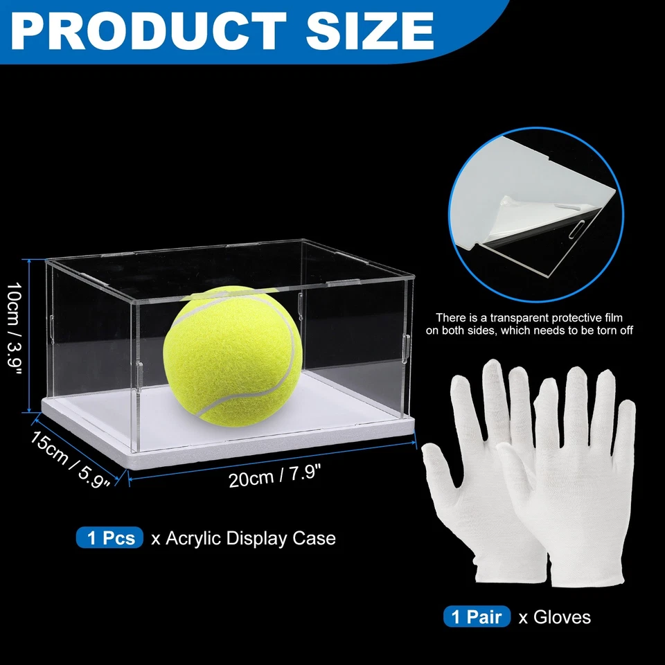 Vitrina de acrílico para montaje de objetos de colección, caja de exhibición transparente de 6x8x4 pulgadas Foto 2 de 4