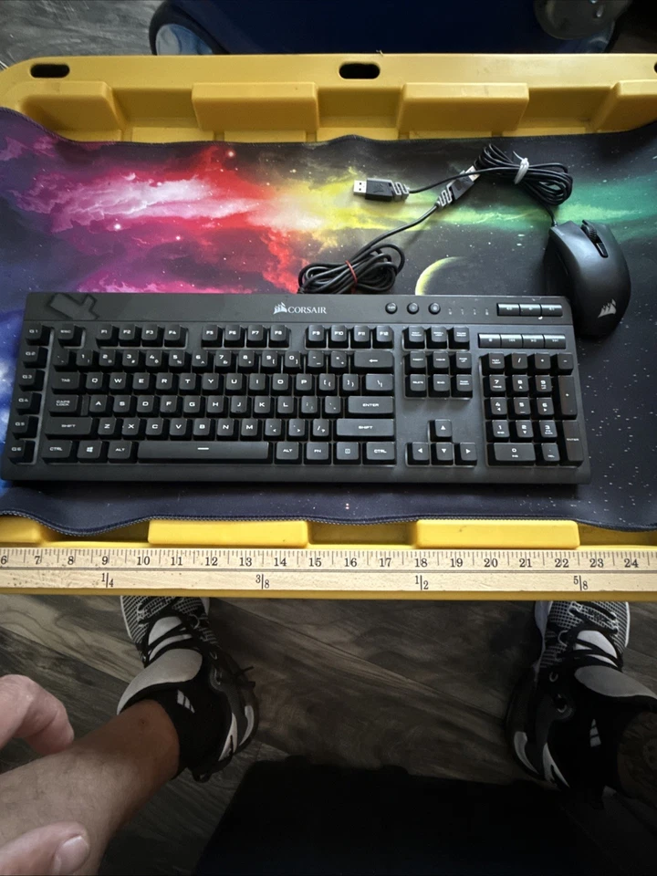 Corsair K55 RGB Wired Keyboard + Harpoon Wired Mouse 35 Inch Custom Mouse Pad! - Image 2 of 4