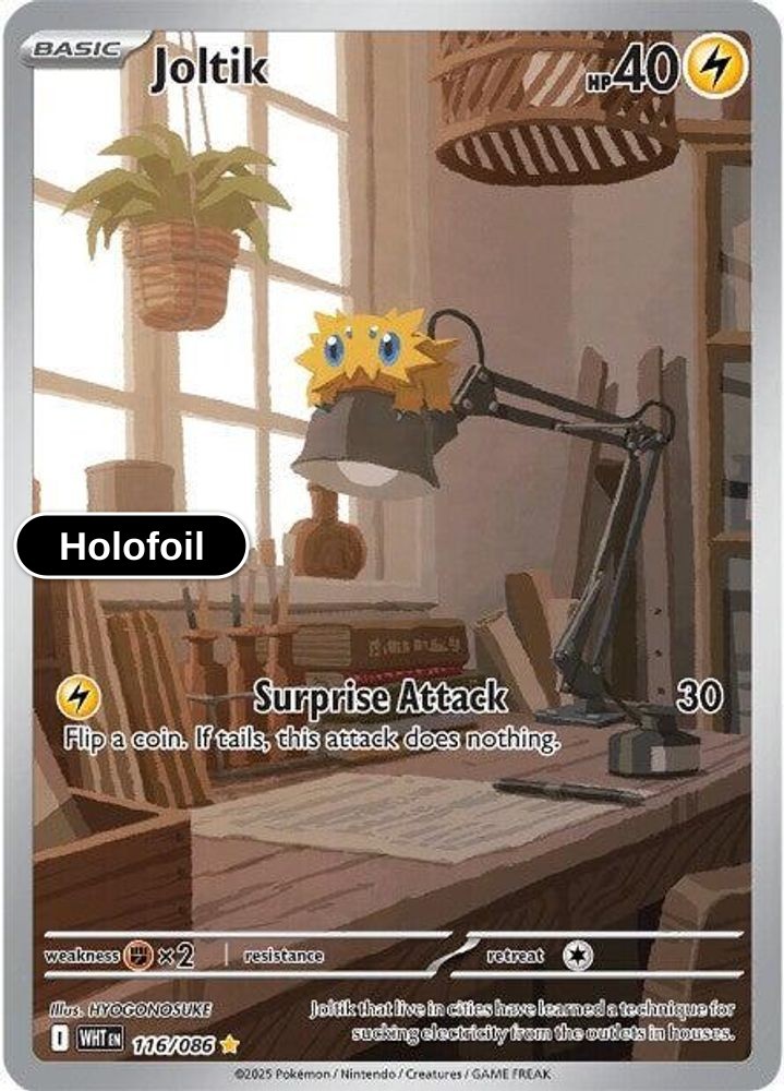 Pokemon - Joltik - Holofoil [WHT - 116/086 Near Mint]