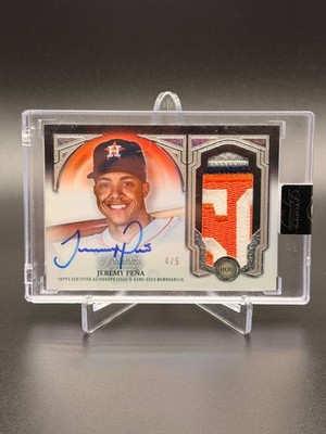 2023 TOPPS DYNASTY JEREMY PENA Auto /5 #DAP-JP5 4 COLOR PREMIUM LOGO PATCH