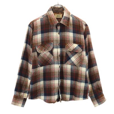 Sears 70s 80s Made in Korea Acrylic Vintage Check Pattern Long