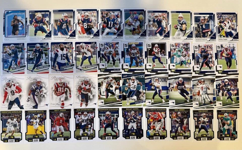 New England Patriots 80 Card Lot, No Duplicates, RCs, Inserts/Parallels 2020-25 - Image 2 of 2