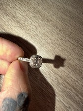 Engagement ring 14k white gold