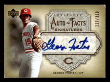 George Foster Cincinnati Reds 2004 Artifacts Upper Deck Auto #/300 AF-GF