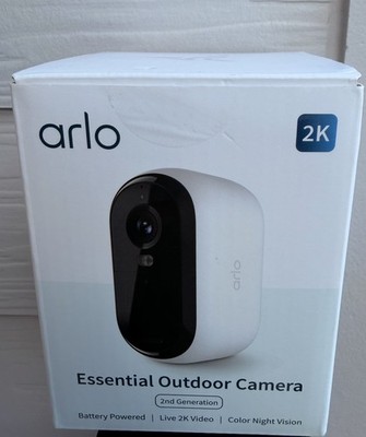 Arlo Essential Outdoor 2nd Gen Add-On 2K Wireless Security Camera White
