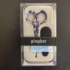 Gingher Designer Series 4" Embroidery Scissors NIB Sealed- Charlene