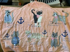 Pottery barn Kids Salty Cat baby beach wrap NEW