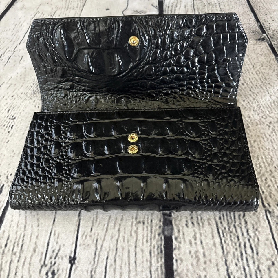 Cartera Brahmin Suave Chequera Negra Melbourne Nueva Sin Etiquetas Foto 3 de 4