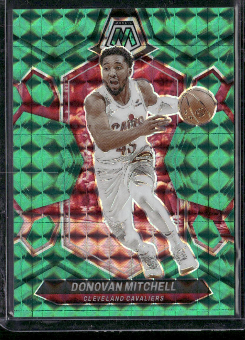 2023-24 Panini Mosaic #143 Donovan Mitchell Green /75