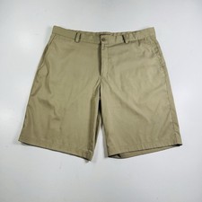 Nike Golf Dri Fit Chino Shorts Beige Flat Front Standard Fit Men  s Size 38