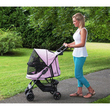 No-Zip Happy Trails Pet Stroller for Cats/Dogs, Zipperless Entry, Easy Fold with