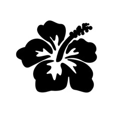 Hibiscus Flower Sticker Decal Die Cut