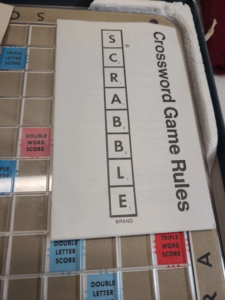 Scrabble Selchow & Righter Vintage 1982 Board Game with Wood Tiles and Racks - Image 2 of 4