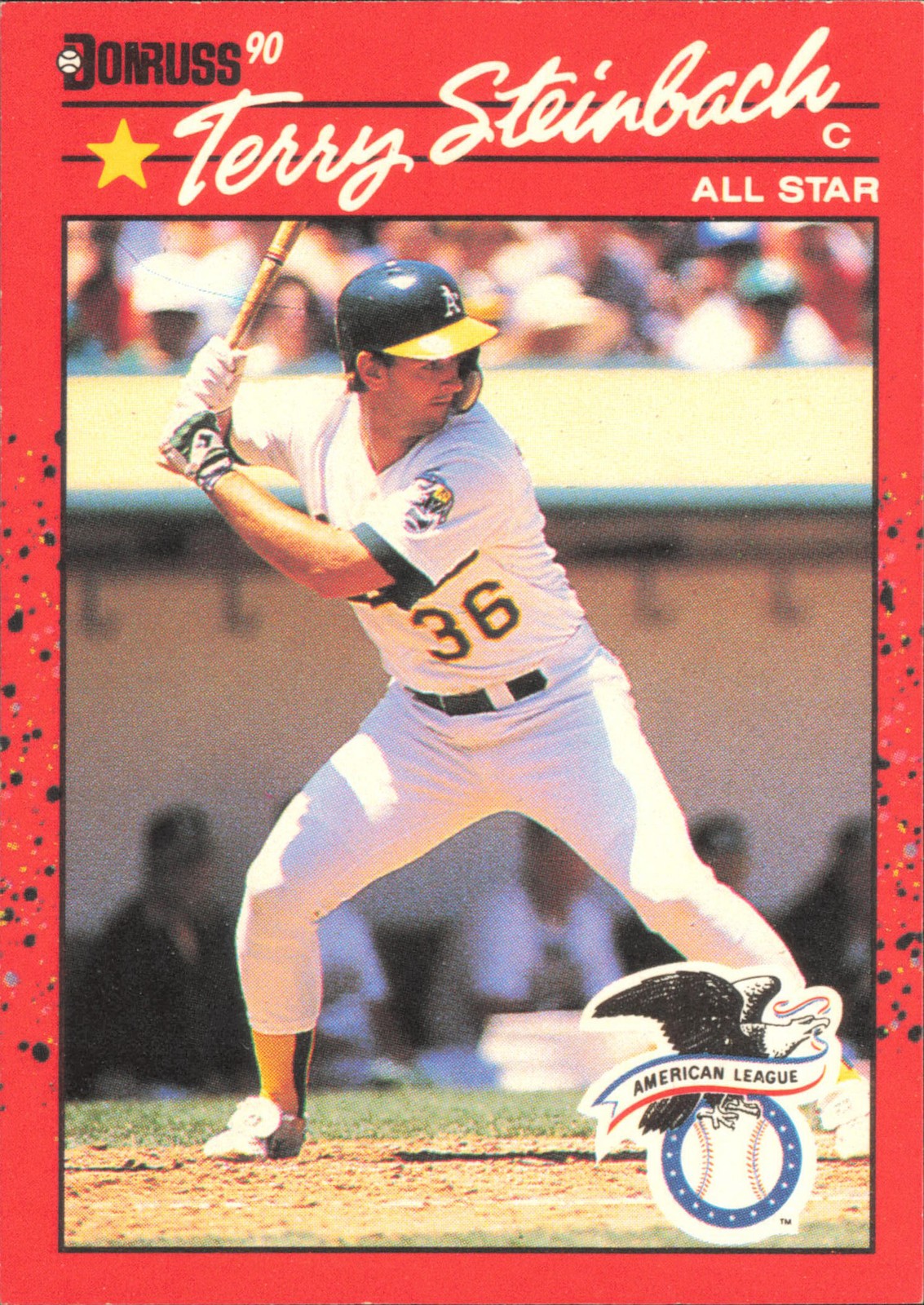 1990 Donruss #637d Terry Steinbach All Star
