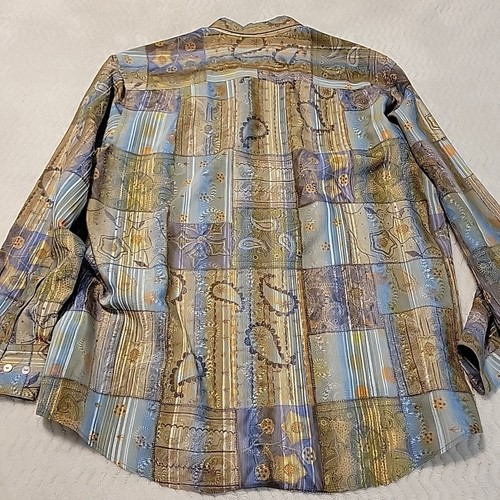 Jhane Barnes Shirt Mens XL Multicolor Long Sleeve Button Down Colorful - Picture 7 of 7