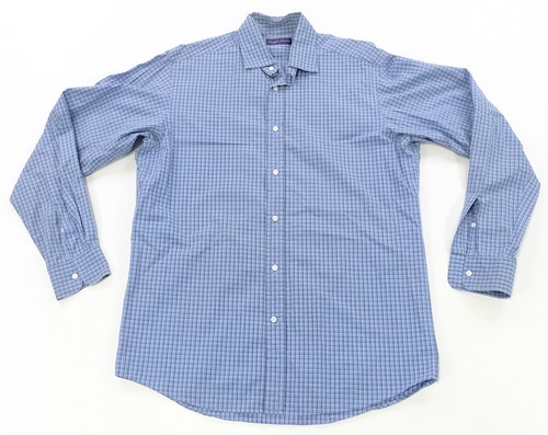 Ralph Lauren Purple Label, Rare Vintage RALPH LAUREN Purple Label Tattersall Plaid Dress Shirt 2000s Blue M