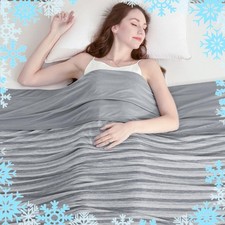 Ailemei Direct Cooling Throw Blanket for Hot Sleepers,Double Sided Cold Effec...