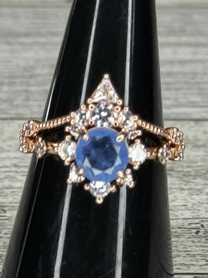 BP Ring RBP6393 “Shes Intricately Divine” Lab Created Ocean Blue Quartz RG SZ 7 - Image 2 of 4