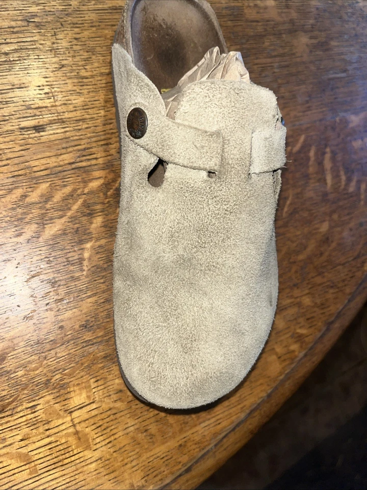 Birkenstock Children’s Size eu 32 or US 1 Tan Suede leather Mule Slide In 205 - Image 4 of 4