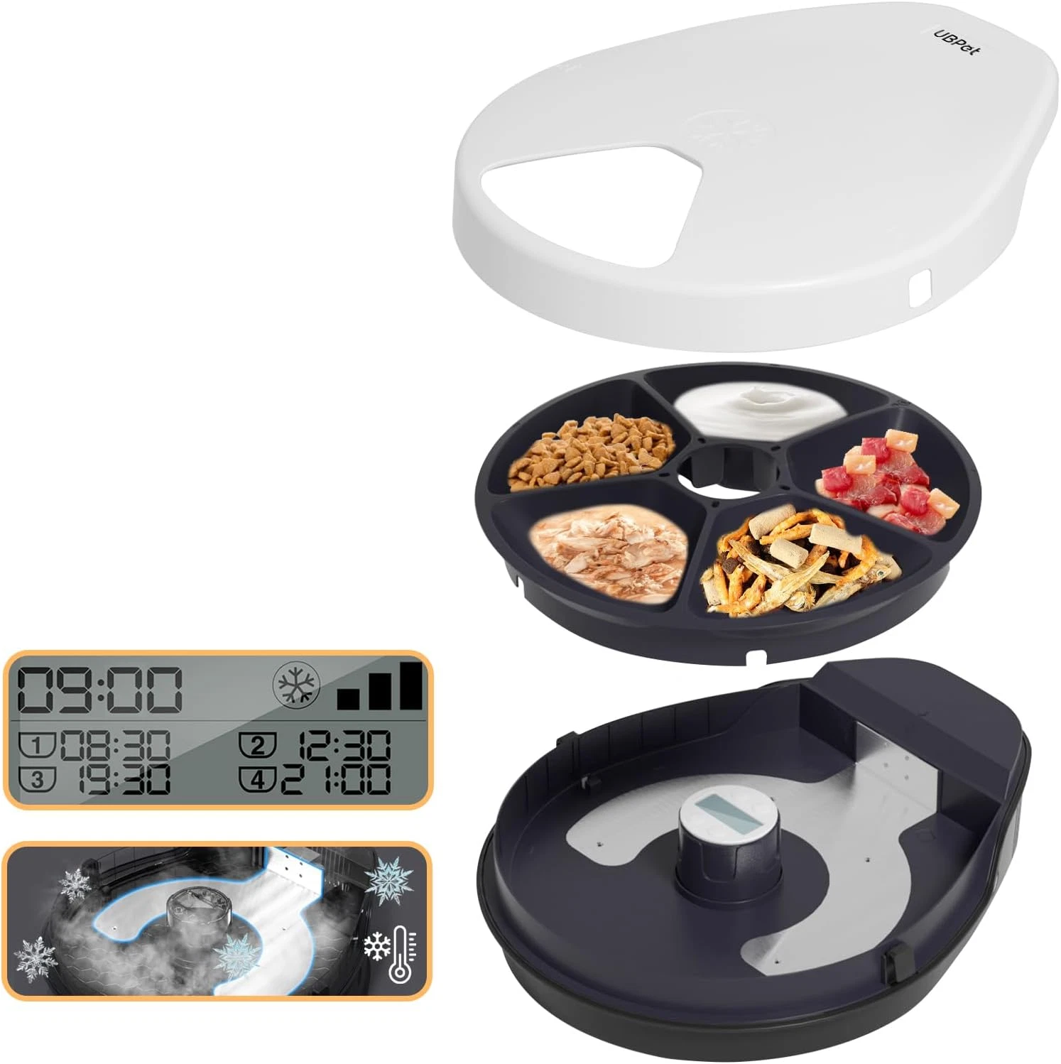 Smart Automatic Cat Feeder with Timer, 5 Compartments & Washable Design
Opens in a new window or tab