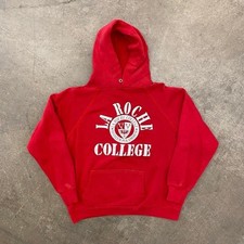 Vintage La Rouche College 80s 90s Red Hoodie ...