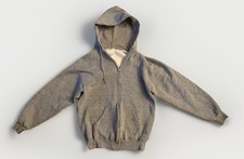 90s Jerzees Zip Tri Blend Hoodie Adult Large Heather Gray Sweatshirt Solid Blank