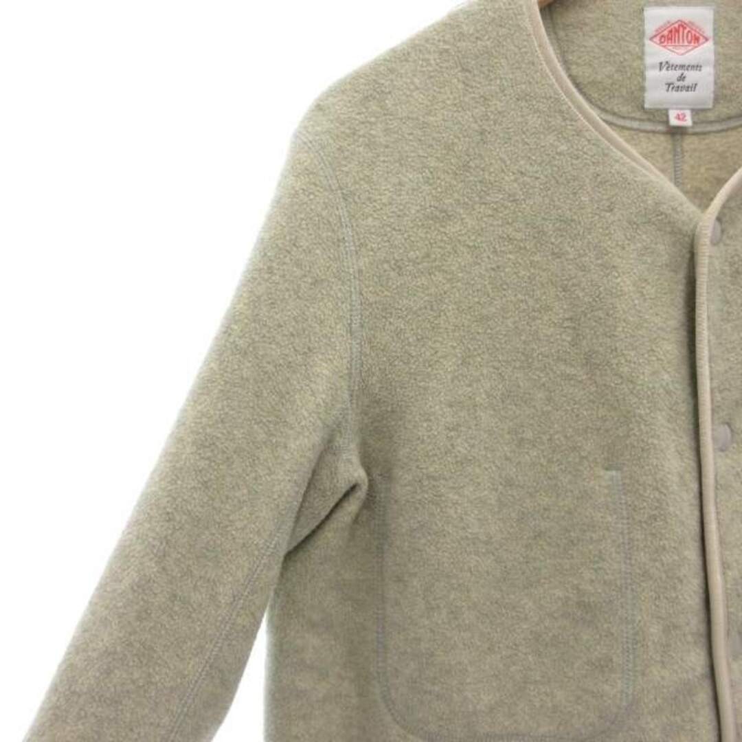 Danton Collarless Fleece Jacket Logo Patch Snap B… - image 4