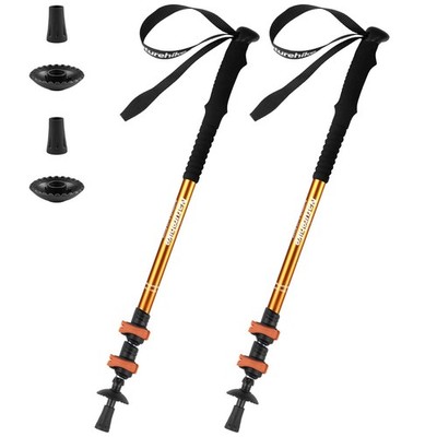 Collapsible Trekking Poles, Adjustable Lightweight Aluminum Hiking Poles, Sho...