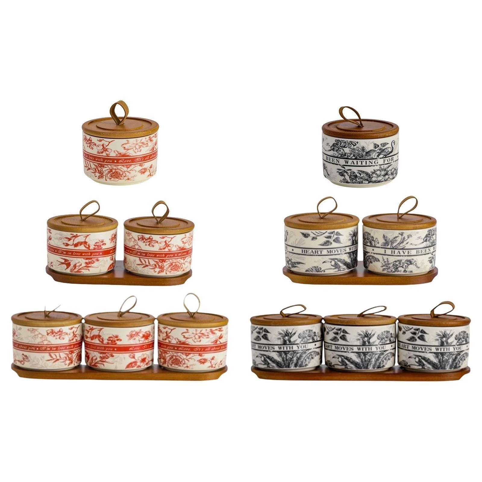 Decorative Canister Cookie Candy Jar with Lid Tea Canister Food Storage Jar for