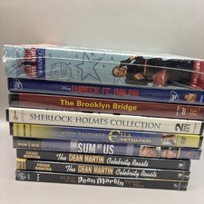 Sealed DVD Lot of 9– Wreck-It Ralph, Sherlock Holmes, Dean Martin, Ella, Low Bid