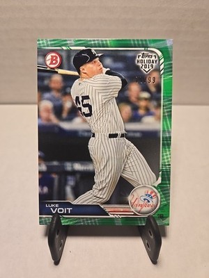 2019 Bowman Holiday Green Luke Voit 77/99 Yankees #TH-LV ShoWtiMeCardZ 061326