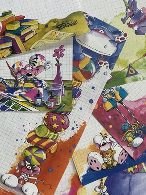 Diddl Blockblätter A4   Nr. 23-116 BUNTE AUSWAHL