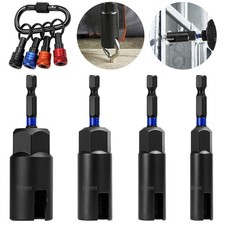 4x Power Wing Nut Driver Set Socket Wrenches 9-18mm 1/4" Hex w/ Keychain Holder