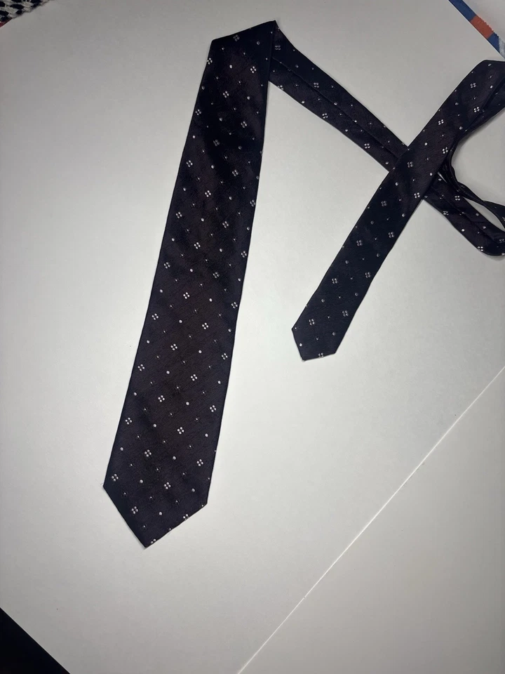 Ermenegildo ZEGNA Couture Men’s 100% Silk Brown Floral Necktie Jacquard 58”x3.5” - Image 3 of 4