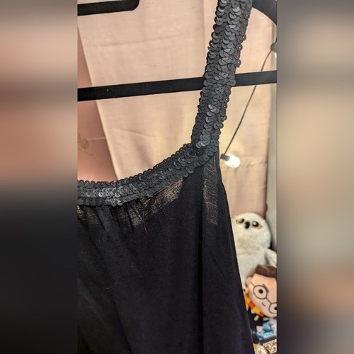 Diane Von Furstenberg Black Sequin Tank top size Medium - Picture 9 of 16