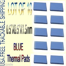 lot of 10 1.5 mm Blue silicon Thermal Pad For Heat-sink Chip CPU, PS2 3 Xbox GPU