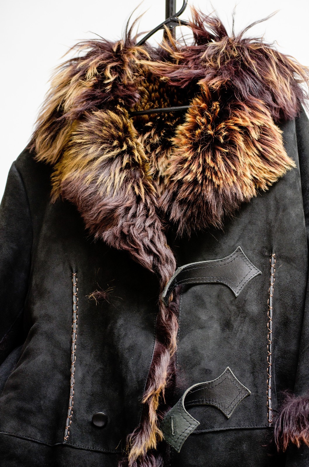 ONLY (200) MADE AUTHENTIC ROBERTO CAVALLI BLACK SUEDE SHEARLING LINED JACKET image 5