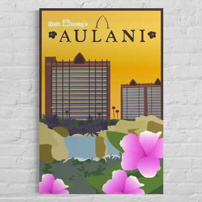 Aulani Disney's Hawaiian Resort Poster Art | eBay