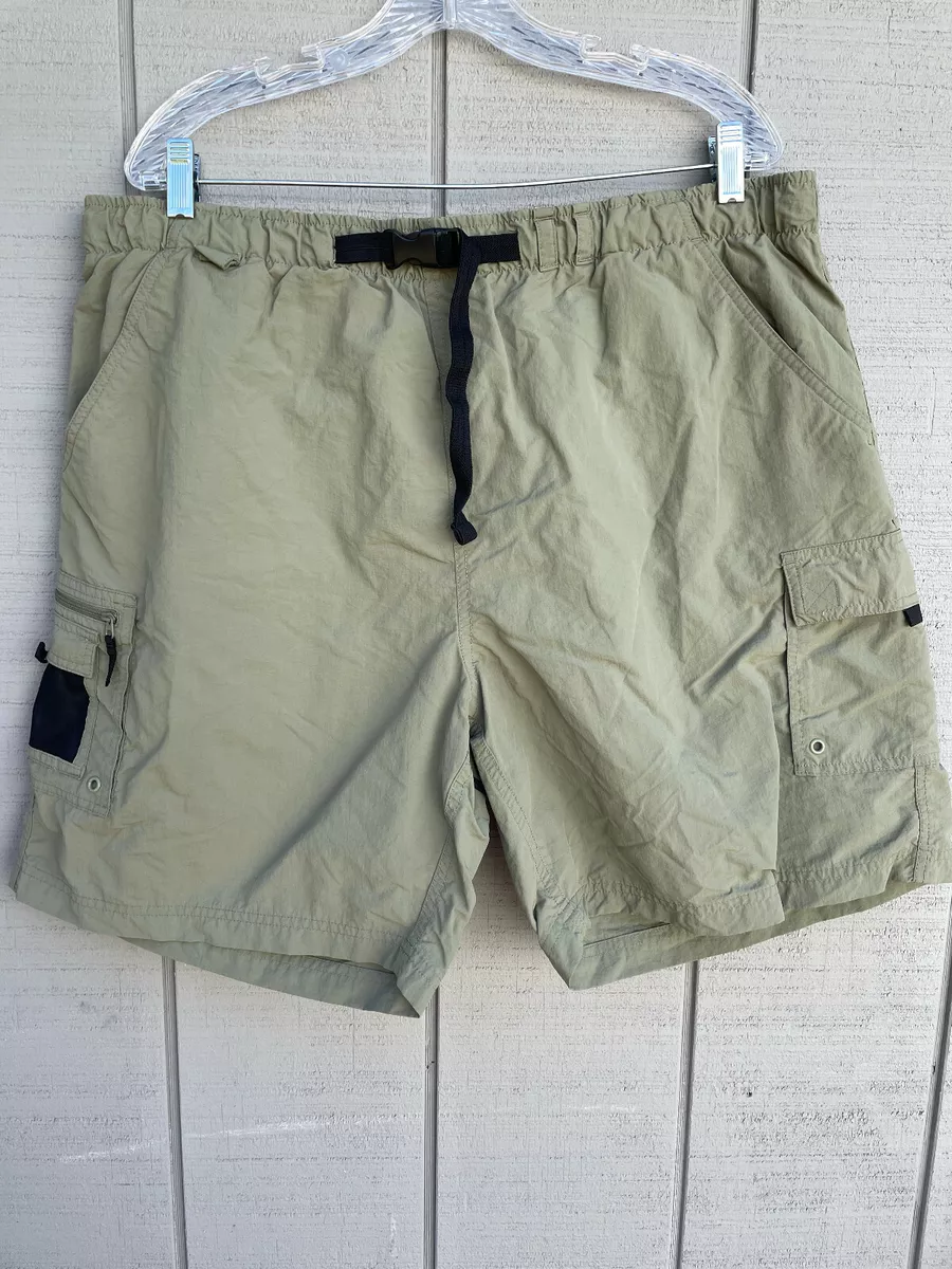Nylon cargo hotsell shorts elastic waist