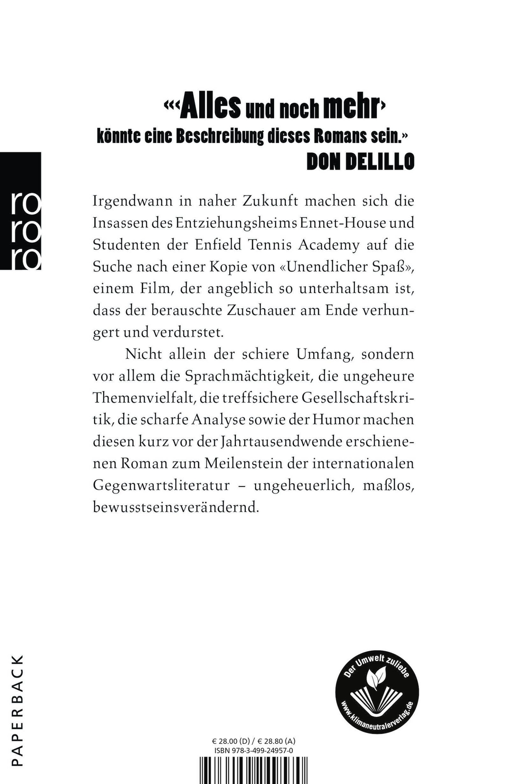 Thumbnail - Unendlicher Spaß David Foster Wallace