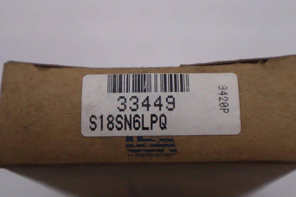 Banner Engineering S18SN6LPQ Photoelectric Proximity Sensor STOCK K-3658 - Image 2 of 3