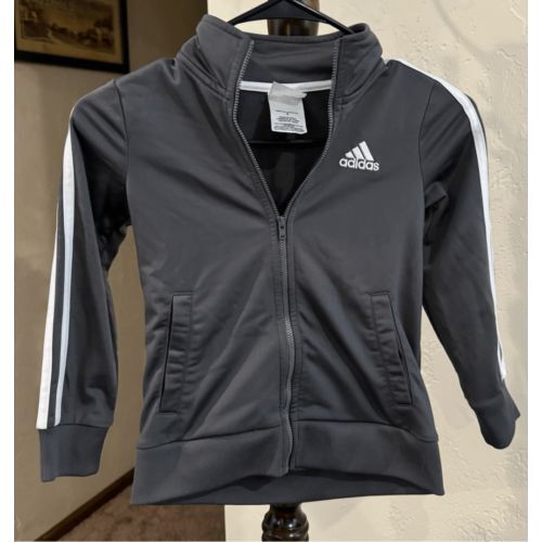 Toddler Boy's Adidas Gray Track Jacket Size 5 - Picture 1 of 4