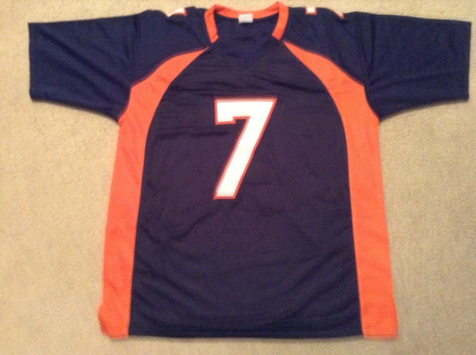 Jersey azul John Elway cosido personalizado sin firmar - extra grande Foto 2 de 2