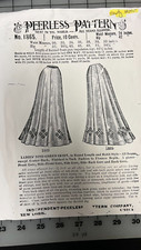 1900s "Ladies' Nine-Gored Skirt" - Past Patterns Vintage Peerless Patterns 186.