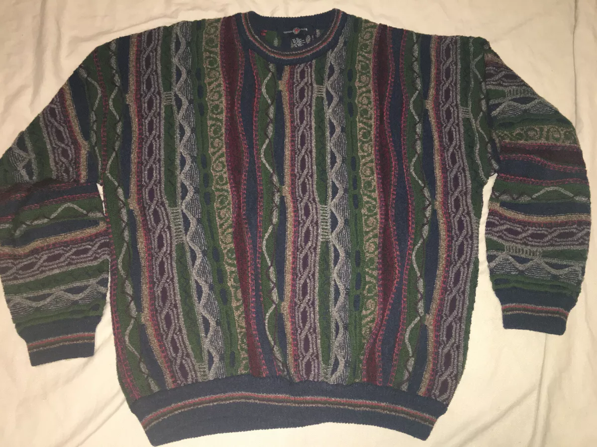 RARE Vintage Cotton Traders. COOGI Style Colorful 3D Biggie Cosby Sweater  XL