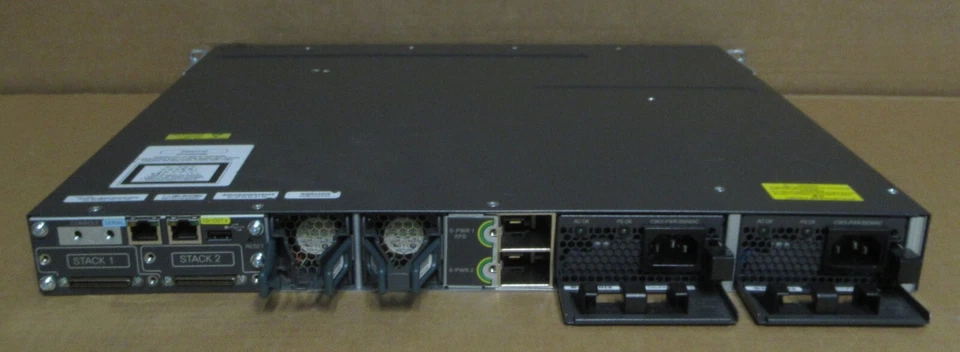 Cisco Catalyst WS-C3750X-24T-S 24 Port  1GbE Gigabit Switch 2 PSU + C3KX-NM-10GT - Image 3 of 4