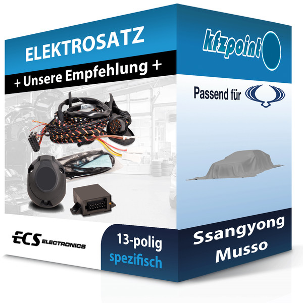 Ecs E-Satz 13Polig Fahrzeugspezifisch Passend FüR Ssangyong Musso Neu-image