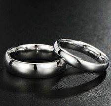 9 Karat Weißgold gefüllt 4 mm oder 6 mm ein...