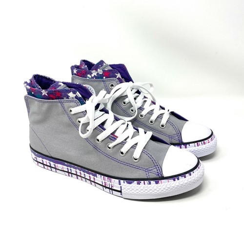 Converse Chuck Taylor All Star con Cerniera Posteriore Women's Grey Canvas  Alta Scarpe da ginnastica 645160F | eBay
